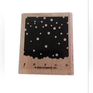 Stampin' Up! Black and White Peace Snowfall Stamp